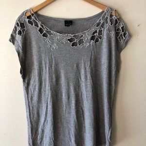 Ella Moss Floral Cut-out Blouse